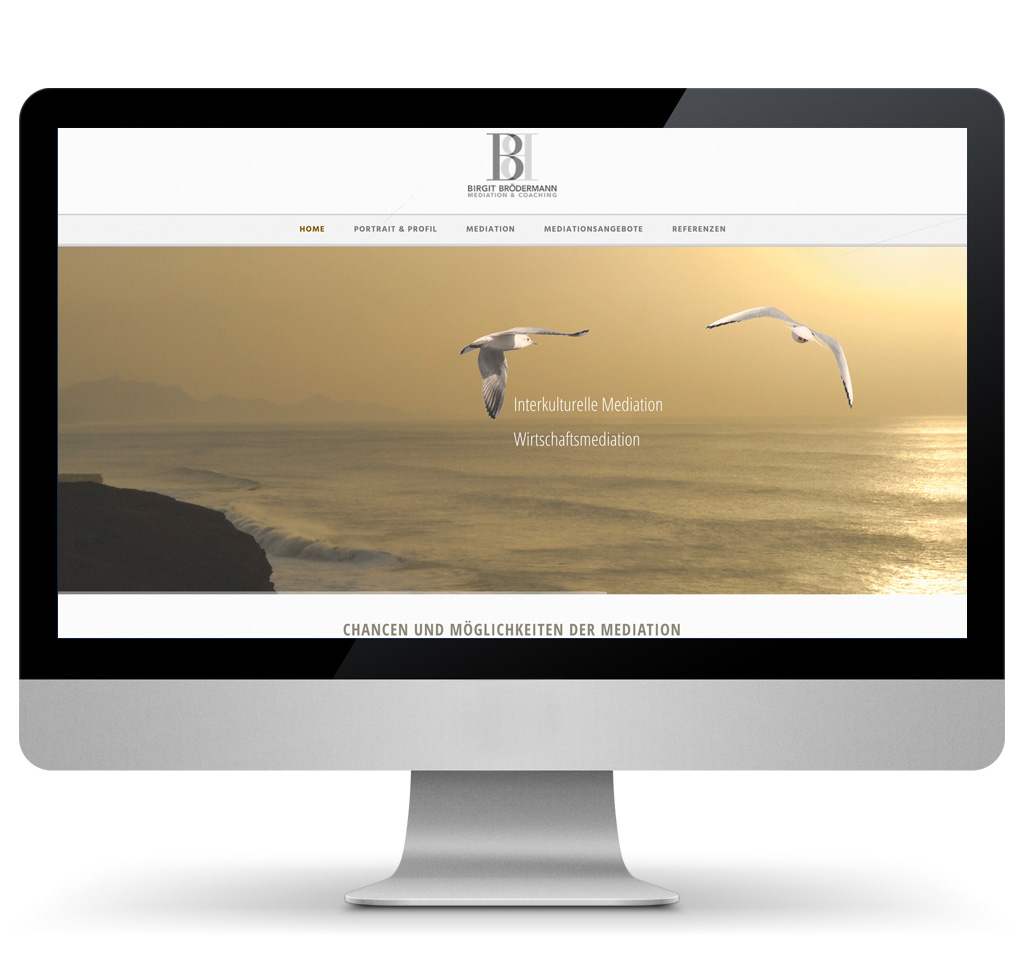 Website Birgit Brödermann, Mediation und Coaching, Originalversion